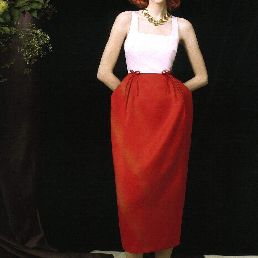 Marlies Grace NWT Exclusive Bow-Detailed Satin Midi Dress